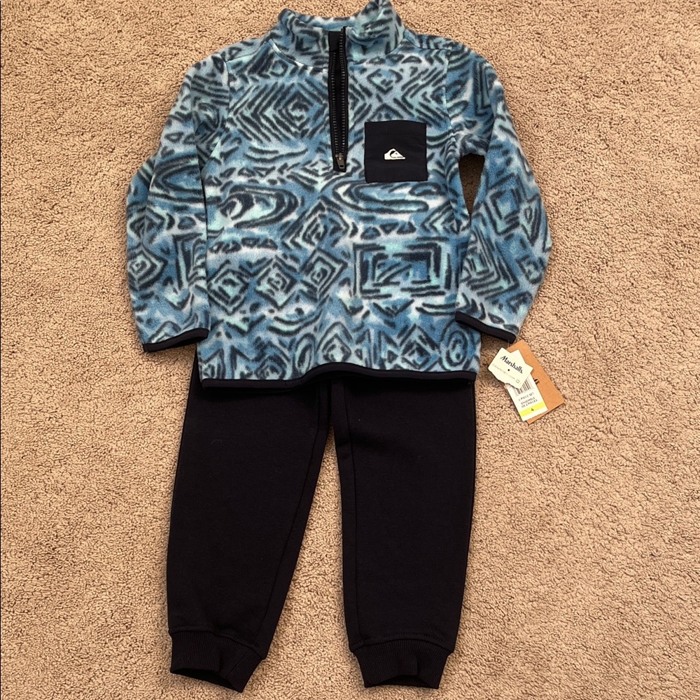 Quiksilver Blue Geometric Fleece Outfit